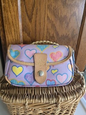 Dooney&Bourke Purple/ Pink Heart Wristlet